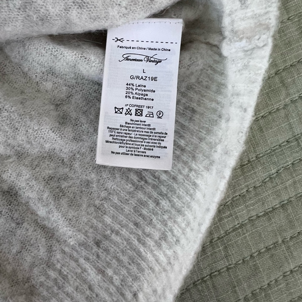 American Vintage Gray Cardigan Sweater - Picture 5 of 6